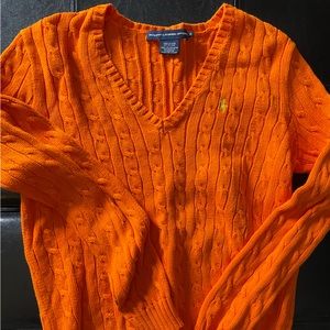 NWOT Orange Polo By Ralph Lauren Sweater
